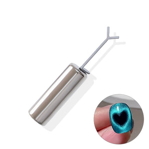 Heart cat eye magnet wand set Y-shaped shaping tool magnetic stick creating heart pattern blue teal nail art