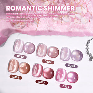 Romantic shimmer cat eye gel polish 6 colors D333-D338 pink purple magnetic sparkle TPO HEMA free Valentine 7.5ml