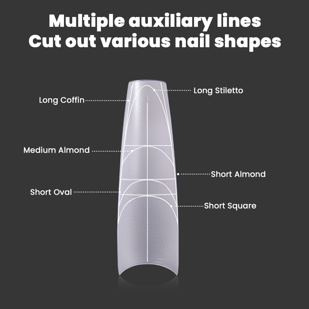 Half Cover Versatile Gel Nail Tips 320Pcs 16 size