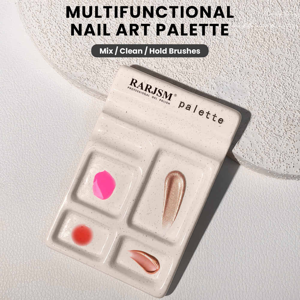 Flash Sale Ceramic Nail Art Mixing Palette - Multifunctional Gel Polish Tool Tray - 67% OFF Clearance