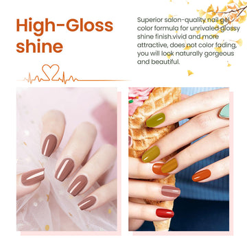 Flash Sale Autumn Sunshine Series Gel Nail Polish 6 Colors Set 7.5ml - 50% OFF Limited Time Sale