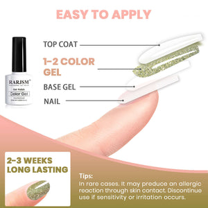 RARJSM ® Evergreen 6 Color St. Patrick's Day Gel Nail Polish Set