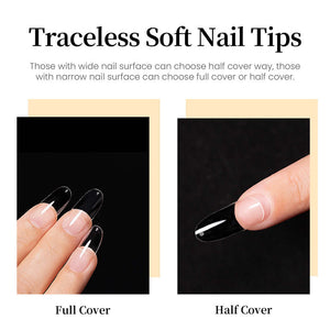 Rarjsm 120Pcs Transparent Full Cover Nail Tips