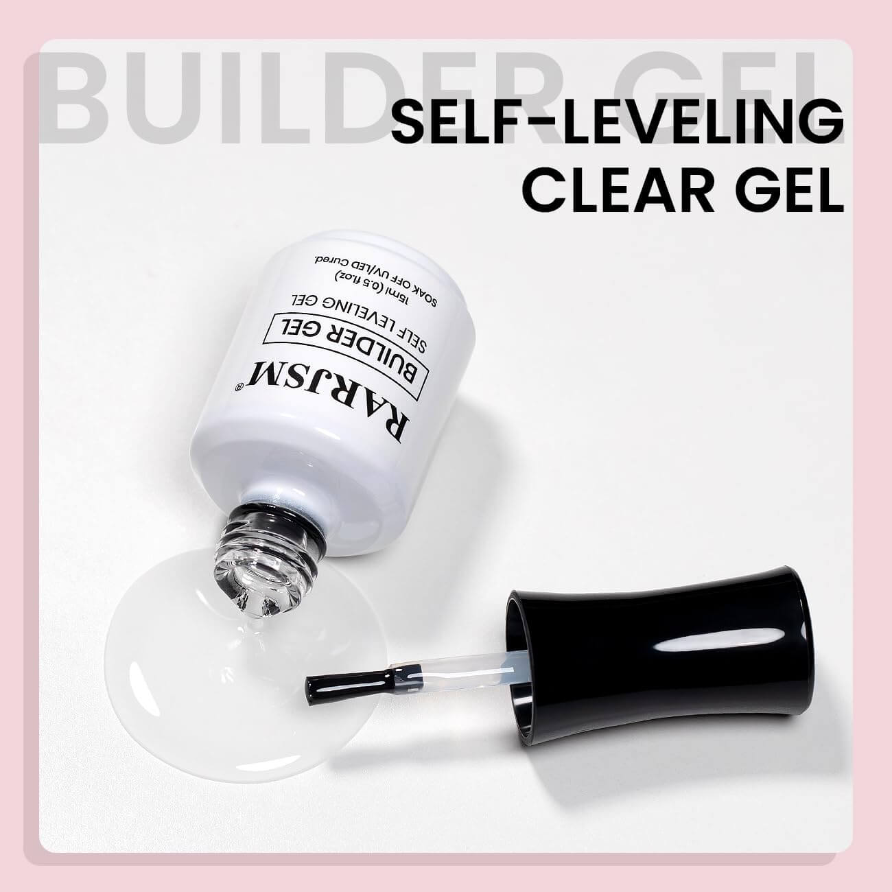 RARJSM Clear Builder Gel Polish for Nails Self Leveling