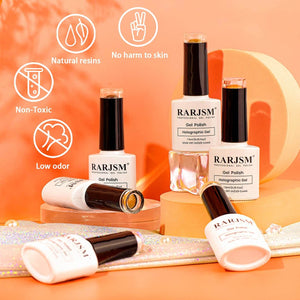 RARJSM ®6 Colors Orange Yellow Holographic Nail Gel Polish Set