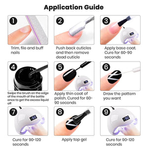 Black | RARJSM ® Nail Art Gel Liner Painting Nail Gel Polish | 8ml #10