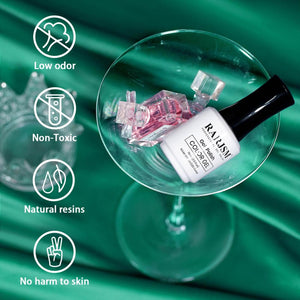 Christmas Green Cat Eye Nails Festive Sparkle Hand Model