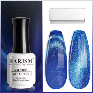Christmas Blue Cat Eye Gel Polish RAR714 Bottle Detail
