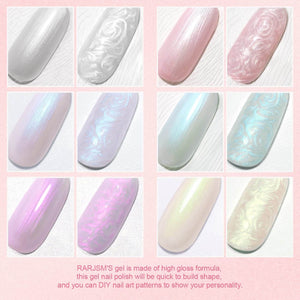 RARJSM® Classic Series Thread Pearl Gel Nail Polish 6 Colors Set