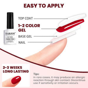 RARJSM ® 6 Colors Red Wedding Series Classic Gel Polish Set | 7.5ml 6pcs