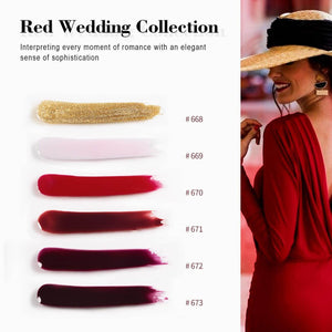 RARJSM ® 6 Colors Red Wedding Series Classic Gel Polish Set | 7.5ml 6pcs