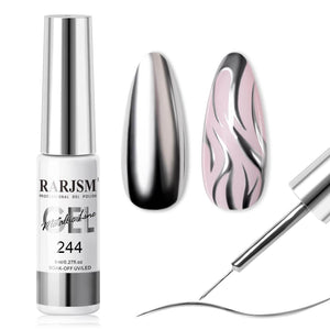 Rarjsm Metallic Silver Chrome Gel Liner Mirror Nail Polish $9.99
