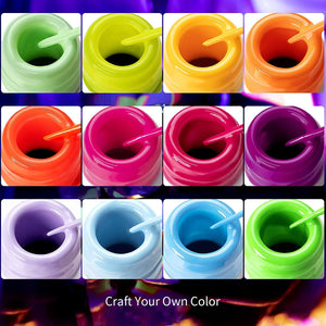 RARJSM ® Halloween 12 Colors Glow In The Dark Nail Art Gel Liner Polish Set|8ml 12pcs