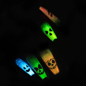 RARJSM ® Halloween 6 Colors Glow In The Dark Painting Nail Art Gel Liner Polish Set|8ml 6pcs