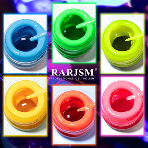 RARJSM ® Halloween 6 Colors Glow In The Dark Painting Nail Art Gel Liner Polish Set|8ml 6pcs