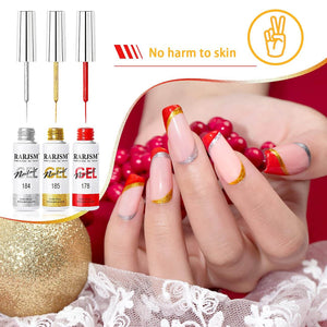 RARJSM ® Nail Art Gel Liner| Christmas Collection | 6 Colors Glitter Painting Nail Gel Polish Set|8ml 6pcs