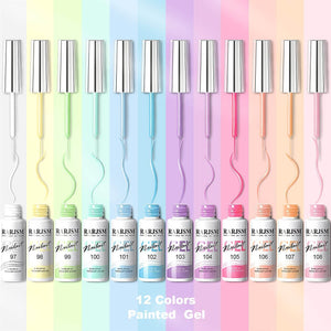 Pastel Macaron Gel Liner Color Swatches 12 Soft Sweet Shades