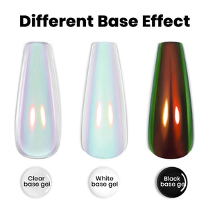 Rarjsm Sliver Green Liquid Chrome Powder - Home Chrome Nails