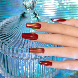hot pink chrome nails