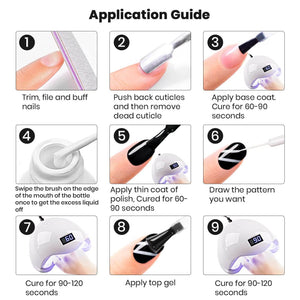 White | RARJSM ® Nail Art Gel Liner Painting Nail Gel Polish | 8ml #08