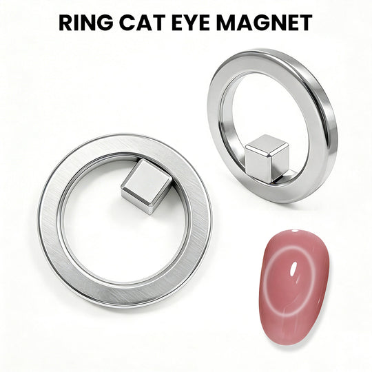 Baguette Magnétique Œil de Chat Anneau - Baguette Magnétique Creuse Argentée pour Vernis Gel Œil de Chat