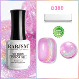 Esmalte en gel para ojos de gato con brillo rosa cuarzo D380 15ml - Libre de TPO y HEMA