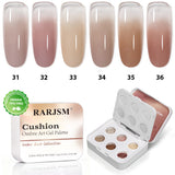 Amber Dusk Cushion Ombre Art Gel Palette - 6 Warm Nude Brown Tones, TPO & HEMA Free