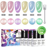 Pastell Milkshake Cat Eye Gel Nagellack Set - 6 Farben Frühlings-Cremesammlung 7,5 ml - TPO- & HEMA-frei