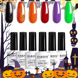RARJSM ® Halloween Girl - Ensemble de vernis à ongles gel 6 nuances ~ 7,5 ml 6pcs