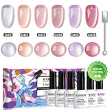 Ensemble de vernis gel Milky Star Float Cat Eye - 6 couleurs nude jelly Collection printemps-été 7,5 ml - Sans TPO ni HEMA