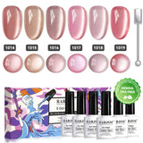Smalto Gel Occhio di Gatto Nude Porcellana Moonlight - Set 6 Colori TPO HEMA Free 7,5ml