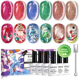Prismatic Gala Glitter Cat Eye Gel Polish Set | 6 Colors, 7.5ml Each | TPO & HEMA Free