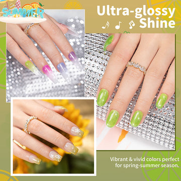 Set di smalti gel per unghie traslucidi iridescenti in 6 colori da 7,5 ml