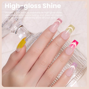 High-gloss shine summer champagne cat eye gel polish salon-quality glossy finish vibrant attractive champagne glow pearl mist
