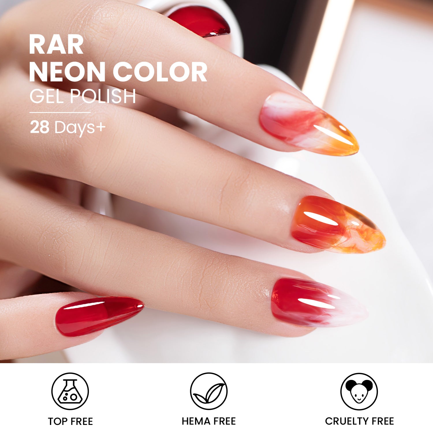Autumn Crystal Glass jelly gel polish on nails showing translucent sheer glow gradient nail art fall manicure
