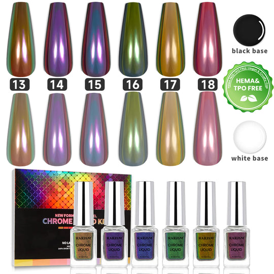 Kit de poudre liquide chrome caméléon Flash Sale 6 pcs 5 ml - 33 % de réduction Offre limitée