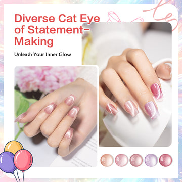 Ensemble de vernis gel Milky Star Float Cat Eye - 6 couleurs nude jelly Collection printemps-été 7,5 ml - Sans TPO ni HEMA