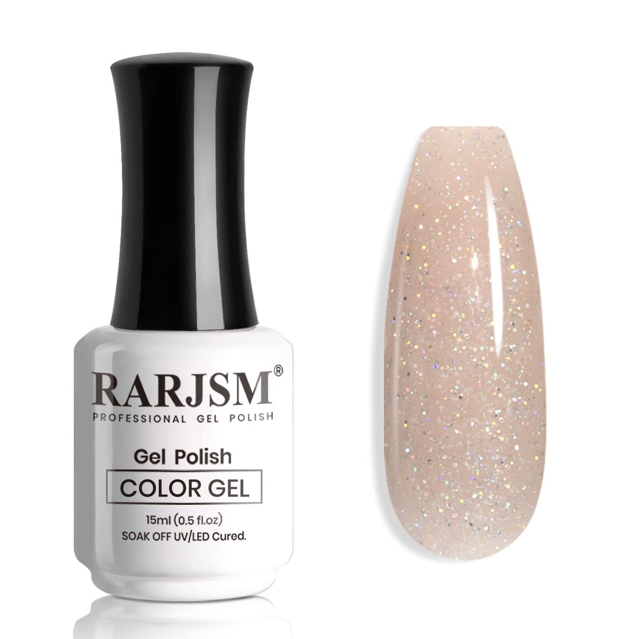 Flash Sale Stardust Nude Glitter Gel Polish 15ml - Limited Time 60% OFF