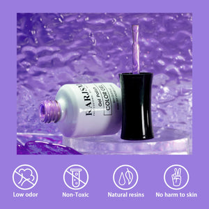 RARJSM gel polish bottle with brush - low odor non-toxic natural resins no harm to skin TPO HEMA free

