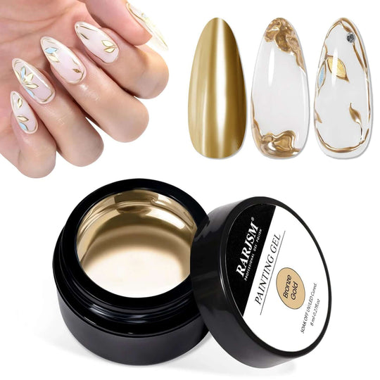 Gel de peinture pour métal chromé effet miroir bronze doré 8 ml