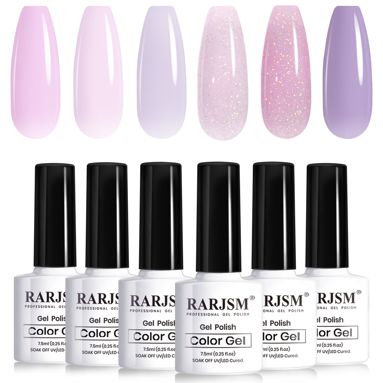 Lavender Bloom - Gel Polish Set 6 Colors 7.5ml TPO HEMA Free