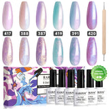 Vernis à ongles gel perlé série Mermaid Thread, ensemble de 6 couleurs, 7,5 ml