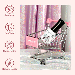 RARJSM gel polish in shopping cart - low odor non-toxic natural resins no harm to skin safety features
