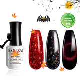 Vernis à ongles en gel noir et rouge pailleté | 15 ml