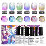 Ensemble de vernis gel pailleté Forest Dream - 6 couleurs holographiques scintillantes en gelée 7,5 ml