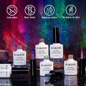 RARJSM gel polish low odor non-toxic natural resins no harm to skin HEMA TPO free safe ingredients
