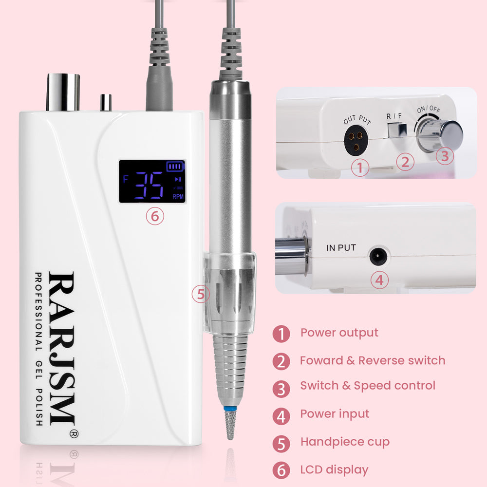 LCD display power output forward reverse switch speed control power input handpiece cup professional control panel
