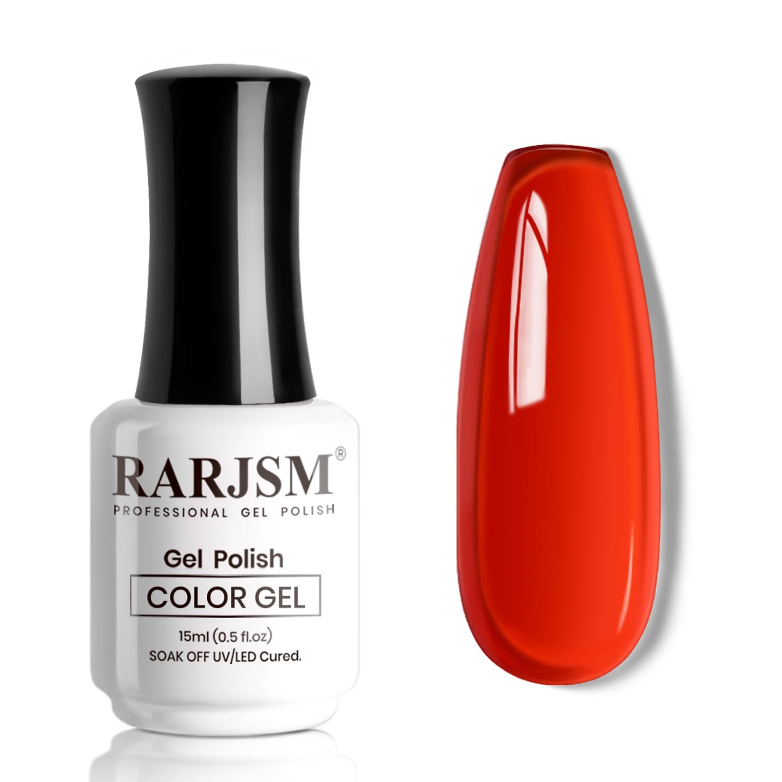 Amber Red Crytal Glass Translucent Gel Nail Polish
