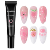 Rosafarbenes, abwischbares 3D-Modelliergel für Nail-Art-Designs