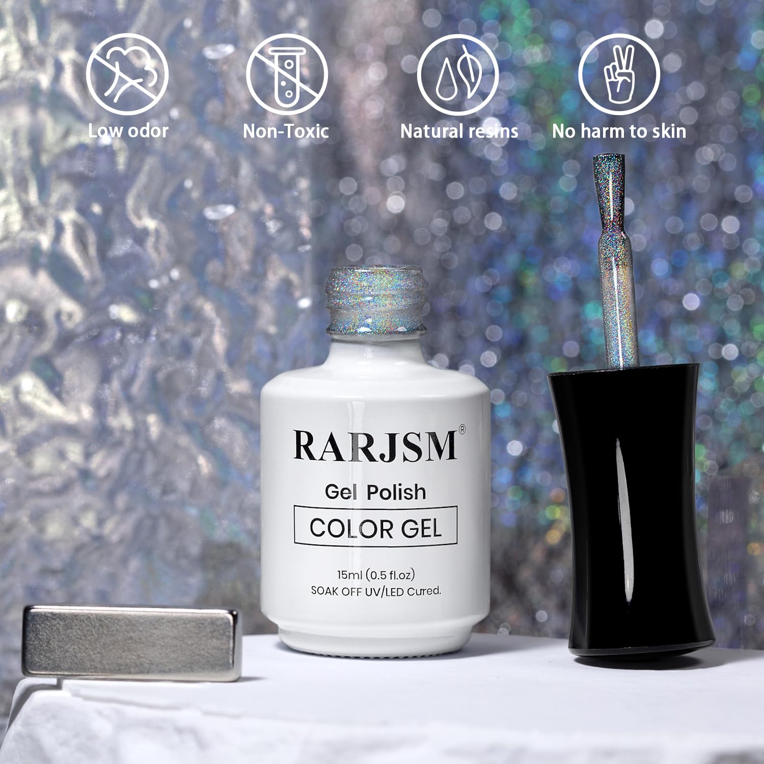 RARJSM gel polish low odor non-toxic natural resins no harm to skin HEMA TPO free safe ingredients
